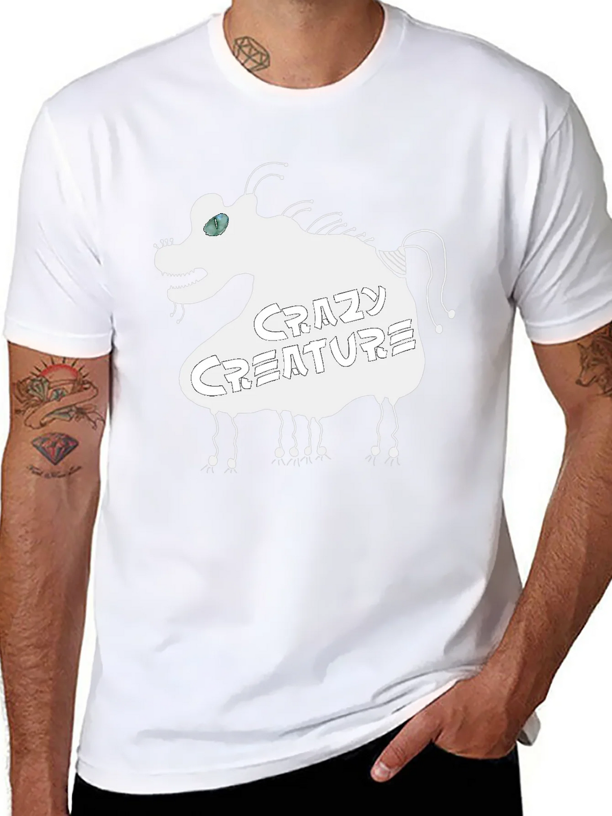 Crazy Creature Graphic T-Shirt - Unique Design