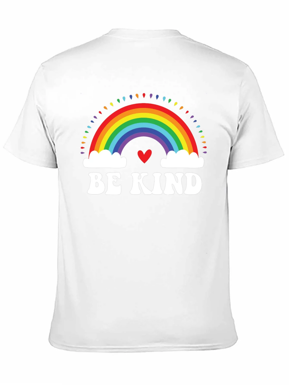 Be Kind Rainbow Heart Graphic Tee