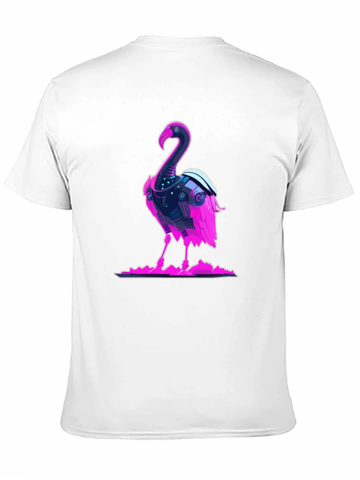 Cyberpunk Flamingo Graphic Tee - Cool Novelty T-Shirt
