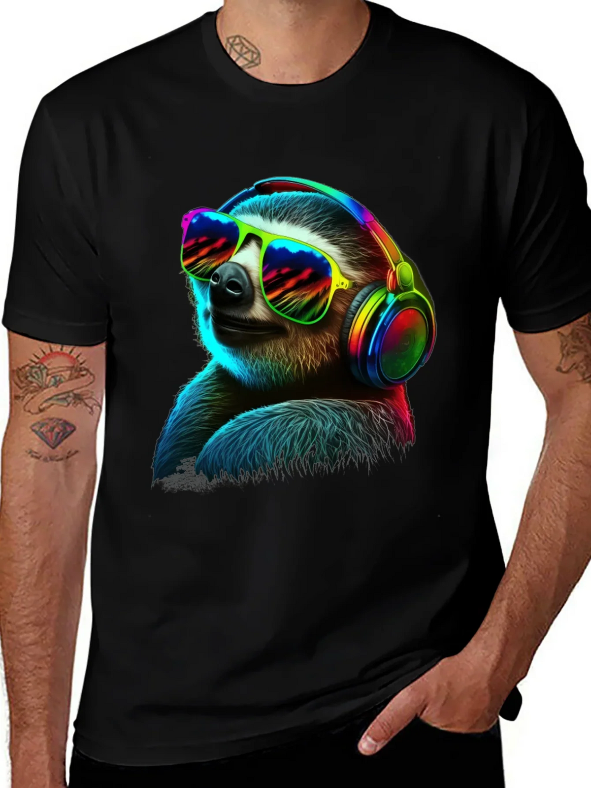 Cool Sloth T-Shirt: Music Lover Style