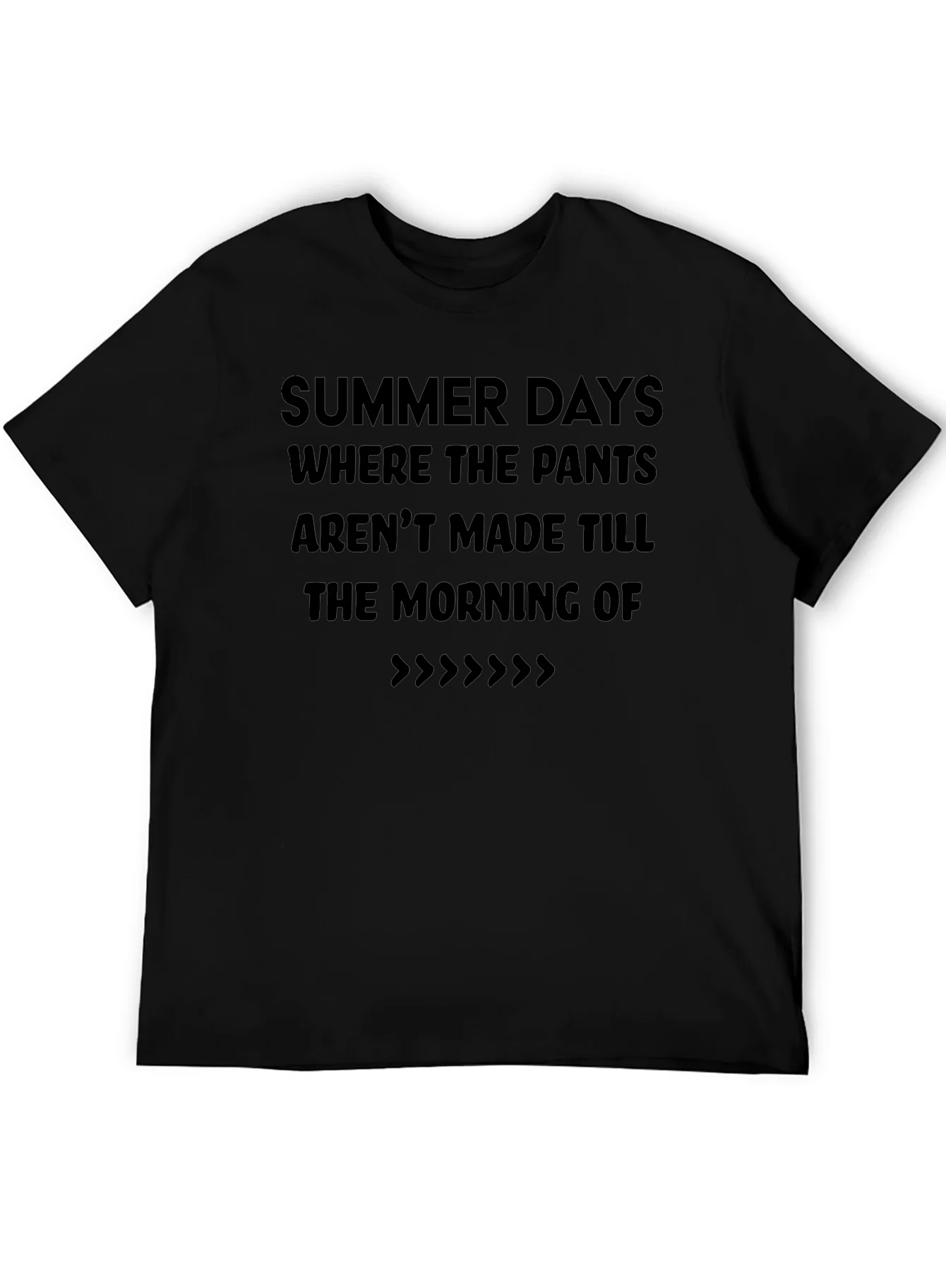 Summer Days T-Shirt - Casual Black Tee