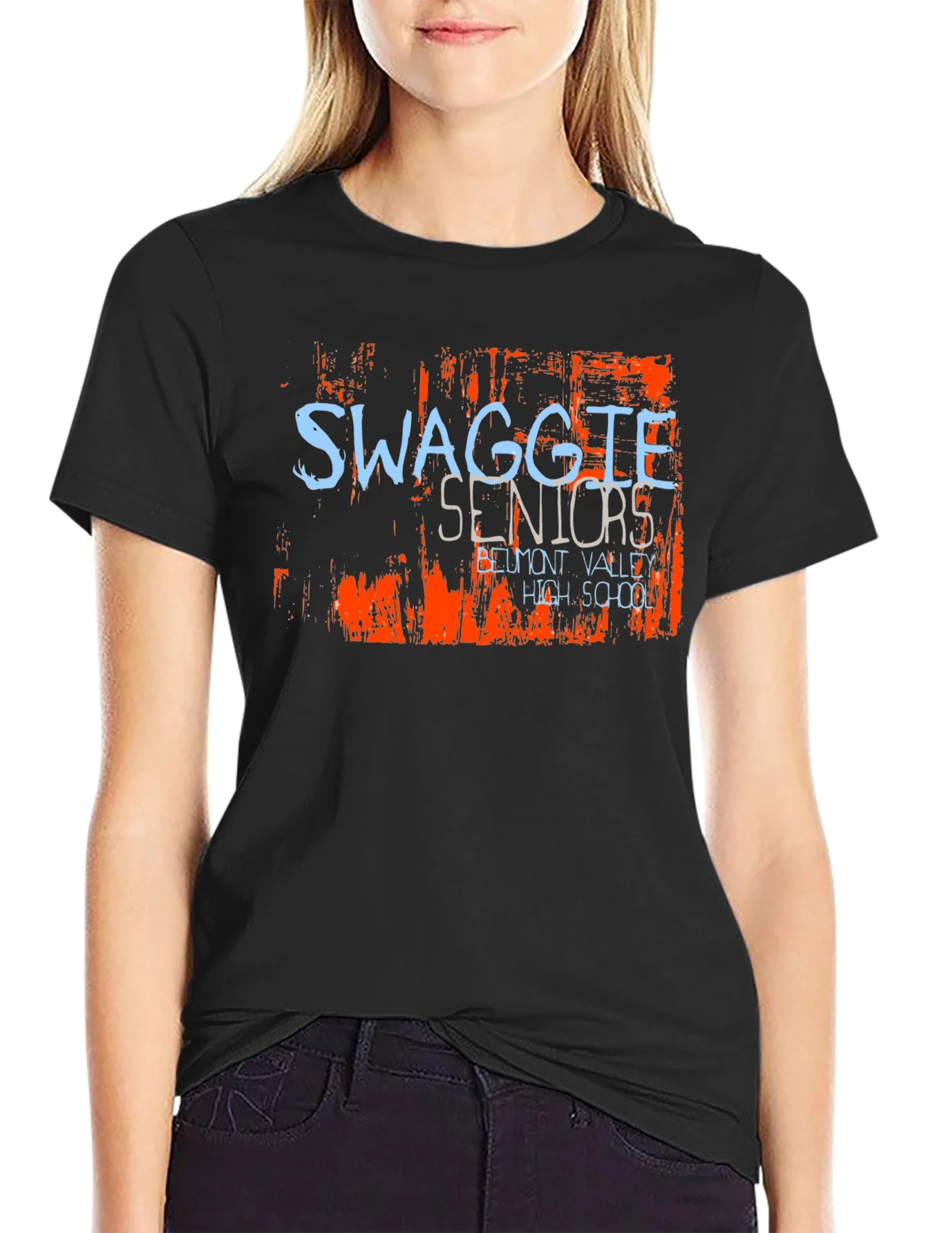 Swaggle Seniors High School Black T-Shirt