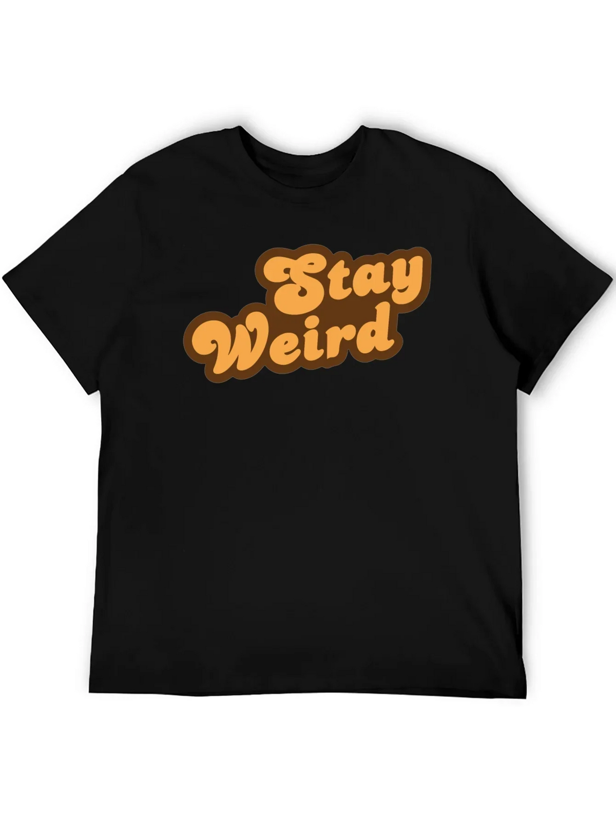 Stay Weird Retro Graphic Tee - Black