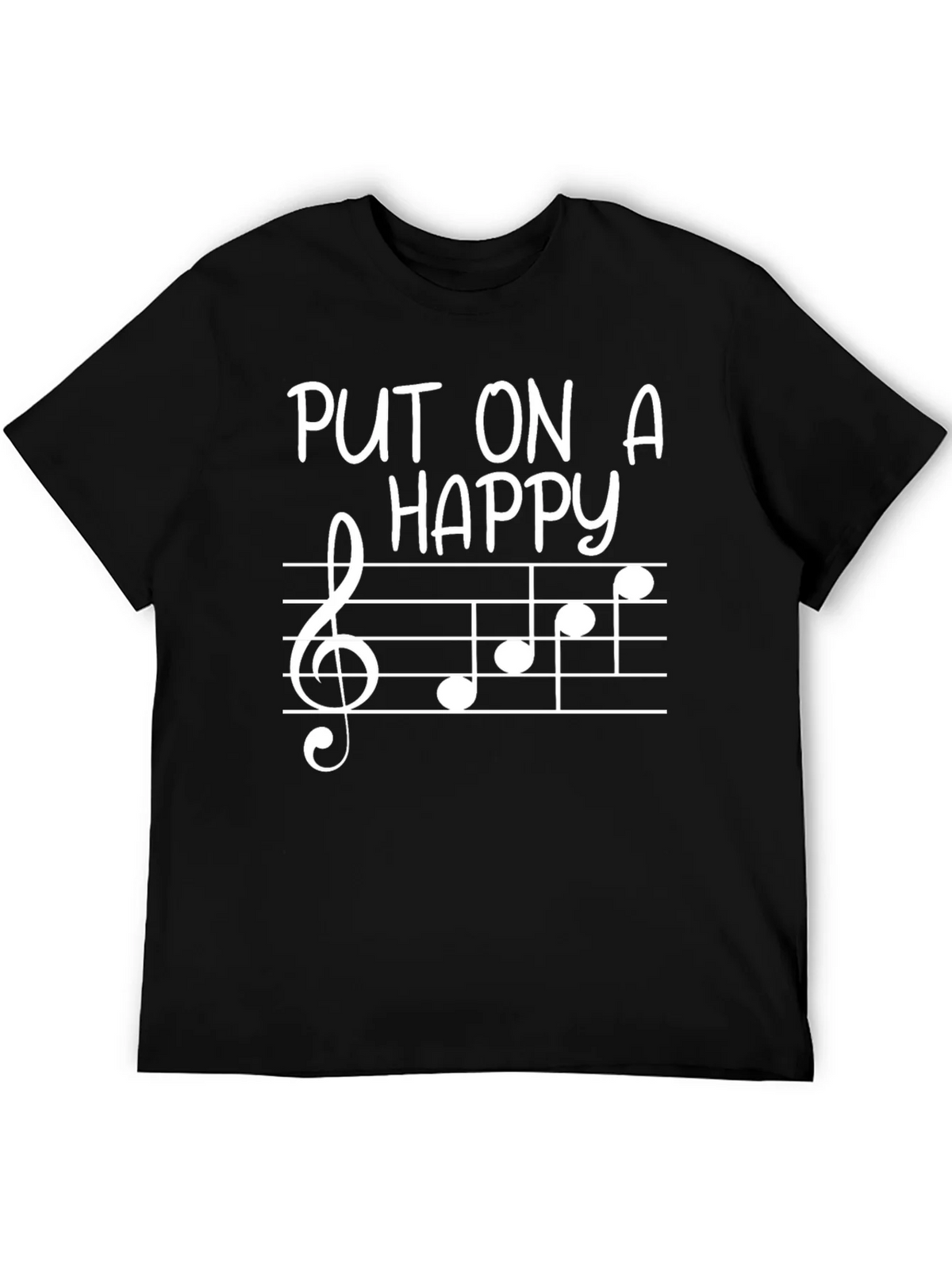 Put On A Happy Face Music Note Tee