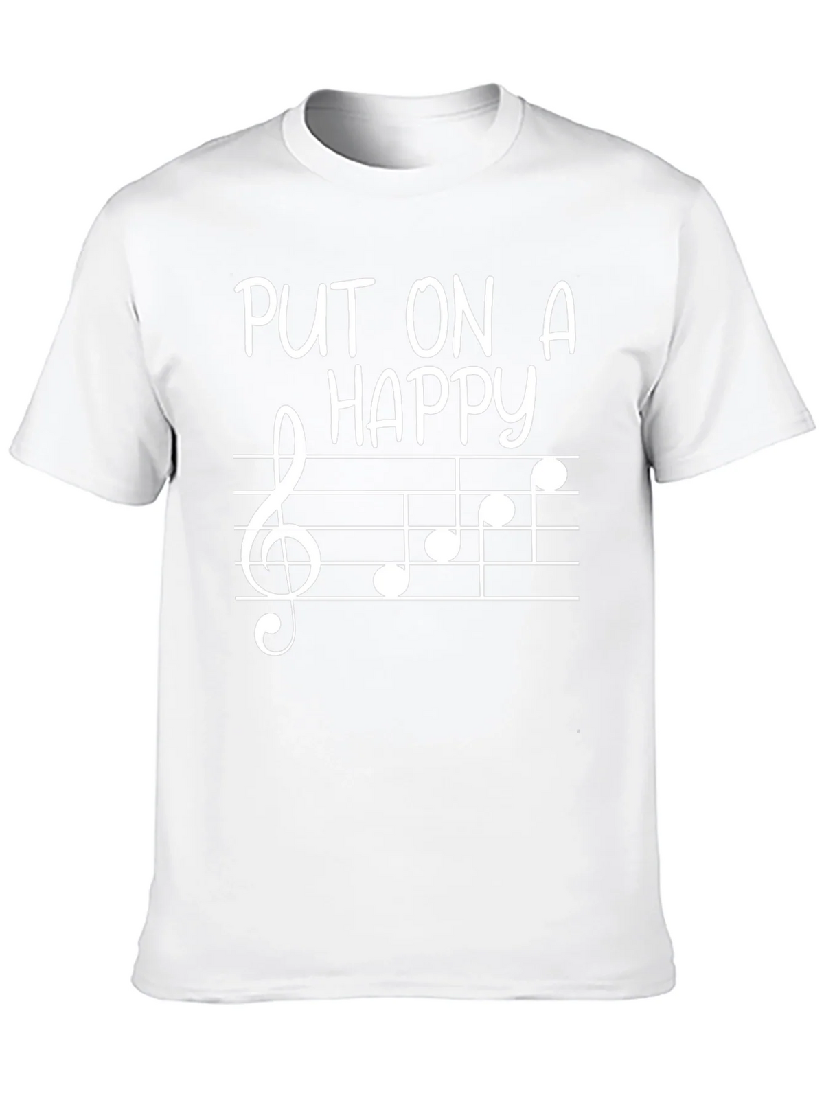 Put On A Happy Face Music Note Tee