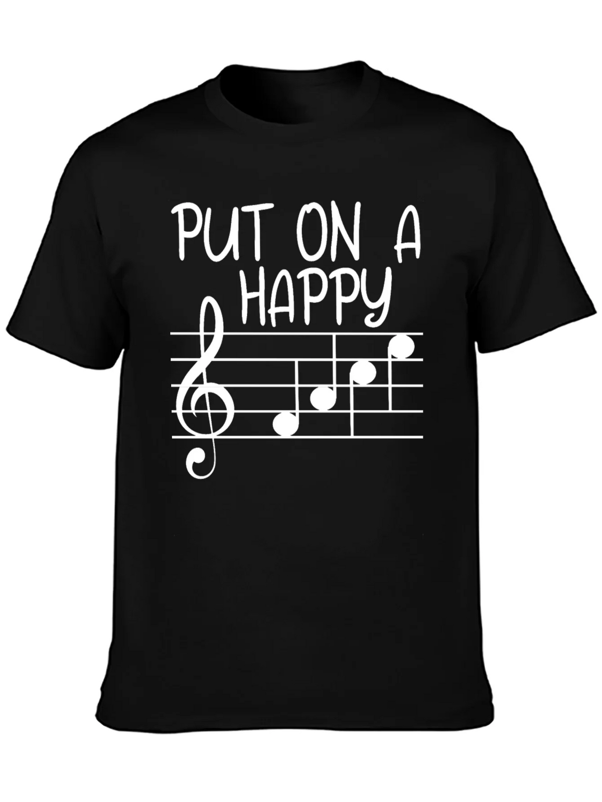Put On A Happy Face Music Note Tee