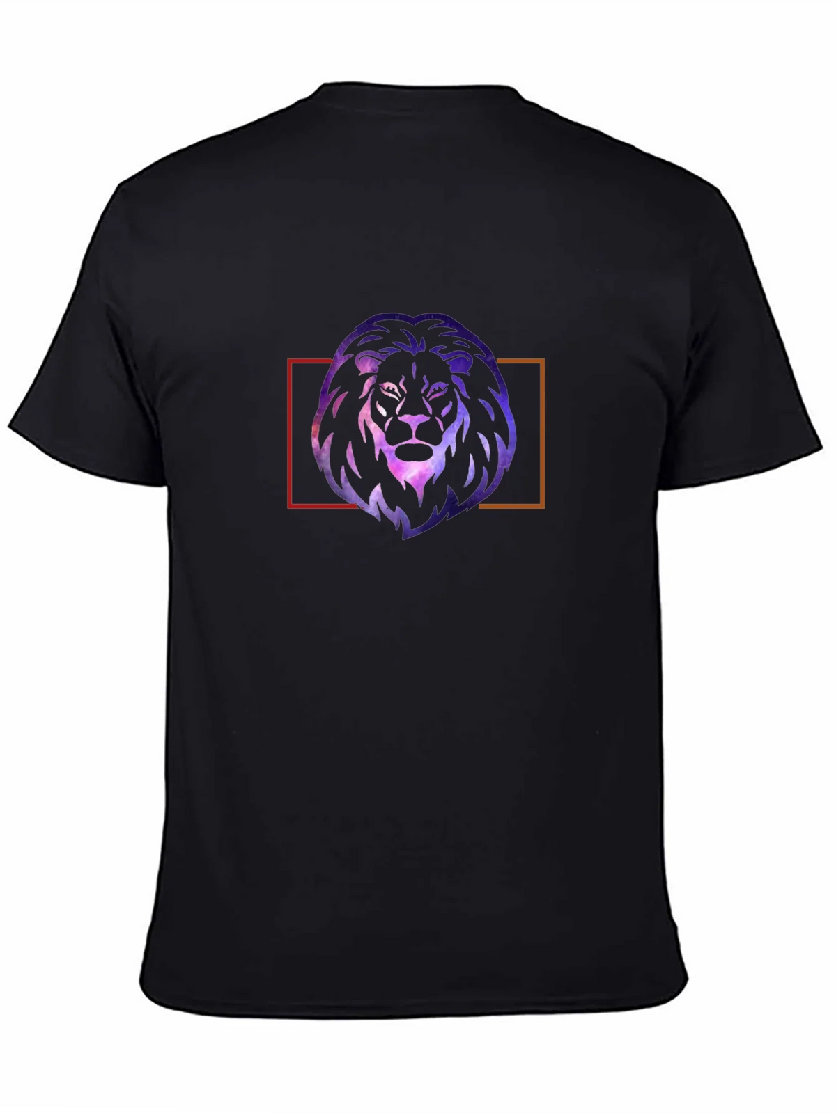 Galaxy Lion Graphic Tee - Stylish Mens Black T-Shirt