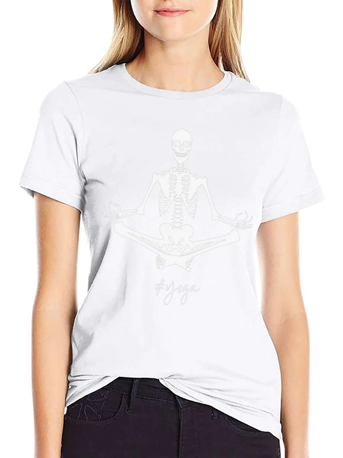 Yoga Skeleton Black T-Shirt
