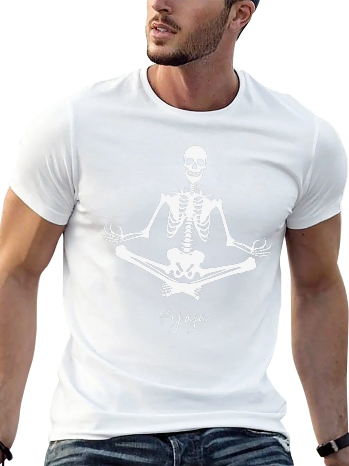 Yoga Skeleton Black T-Shirt