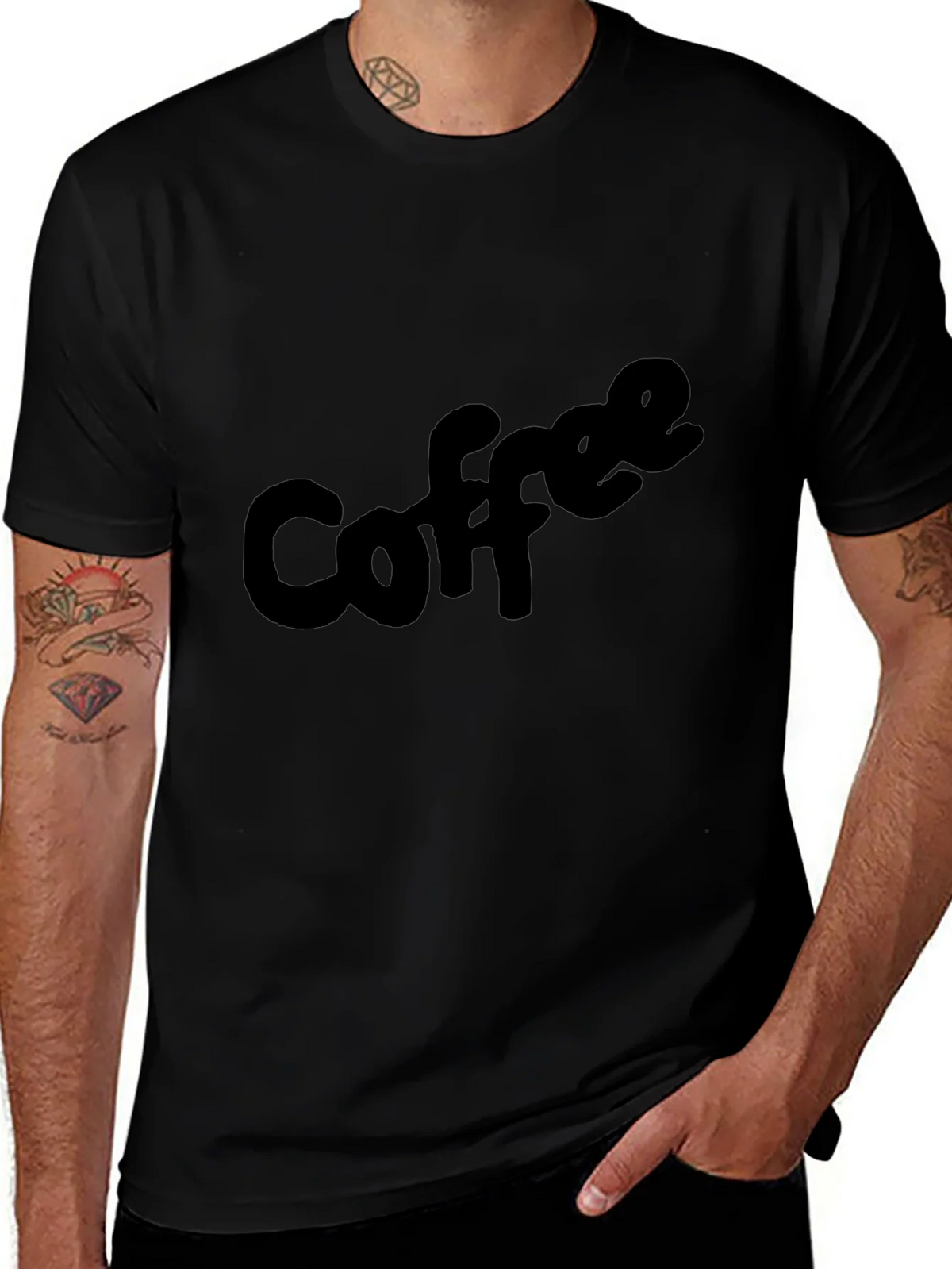 Coffee Lovers Black Tee - Casual & Comfy