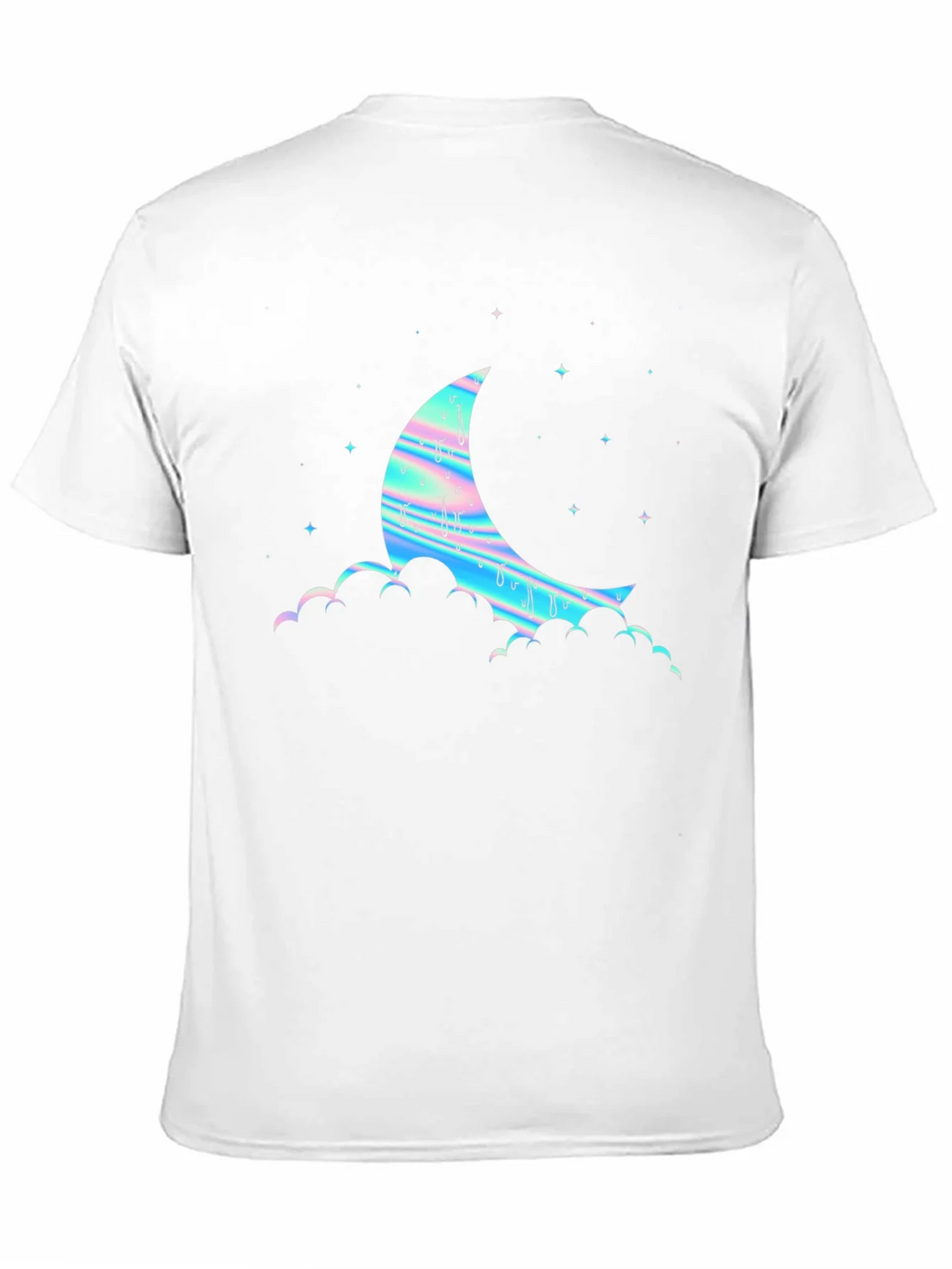 Dreamy Moon Graphic Tee - Black Cotton Blend