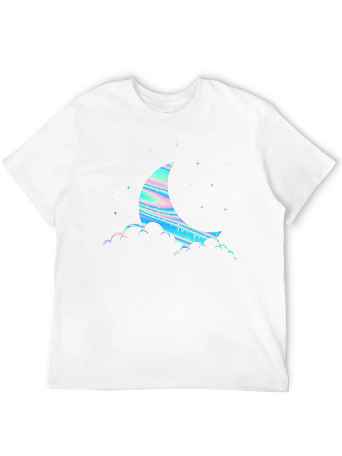 Dreamy Moon Graphic Tee - Black Cotton Blend