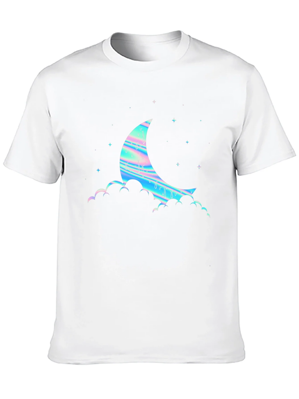 Dreamy Moon Graphic Tee - Black Cotton Blend