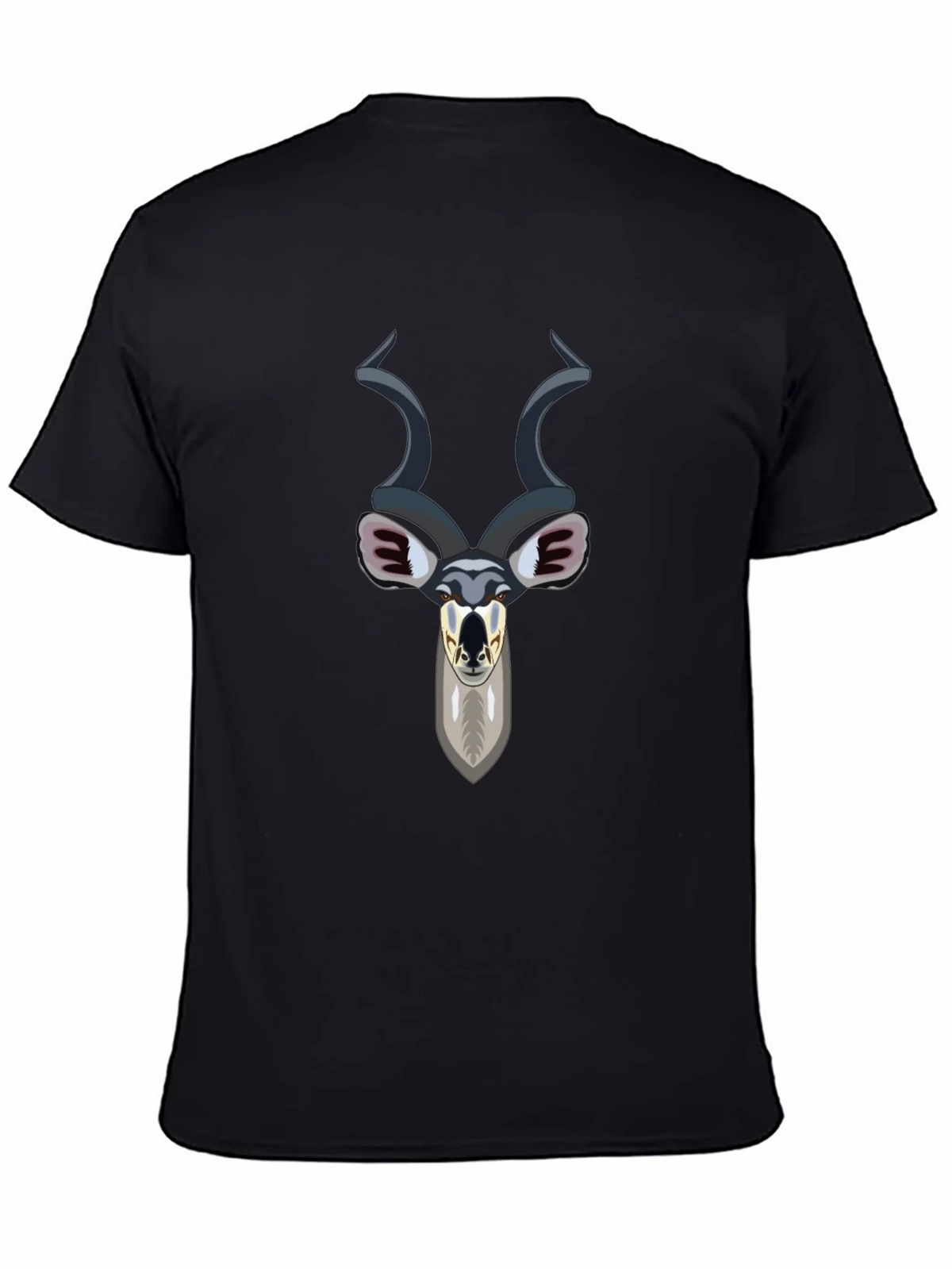 Kudu Head Graphic Tee - Black