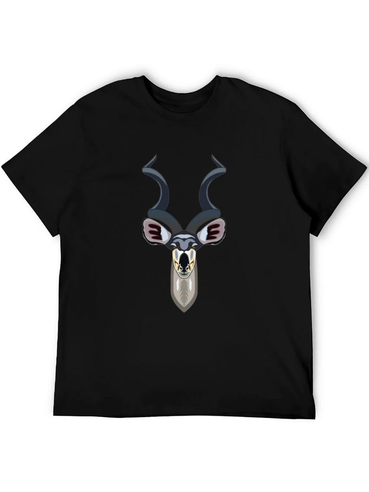 Kudu Head Graphic Tee - Black