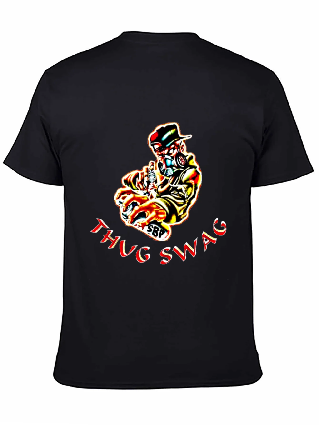 Thug Swag Black Graphic T-Shirt