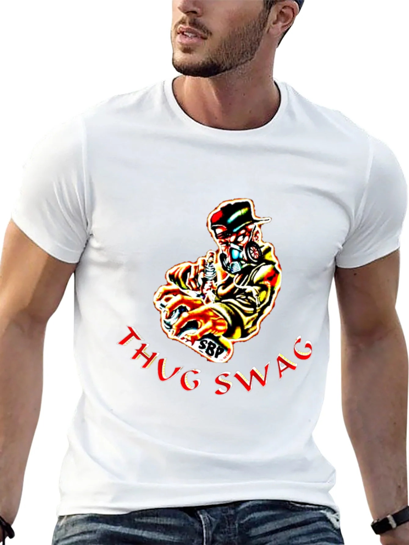 Thug Swag Black Graphic T-Shirt