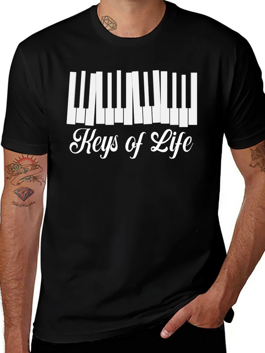 Keys of Life Graphic Tee - Musicians Black T-Shirt