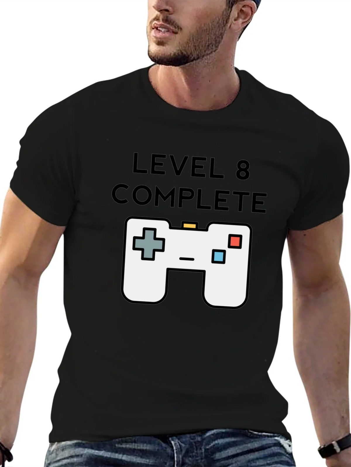 Level 8 Complete Gamer T-Shirt - Black