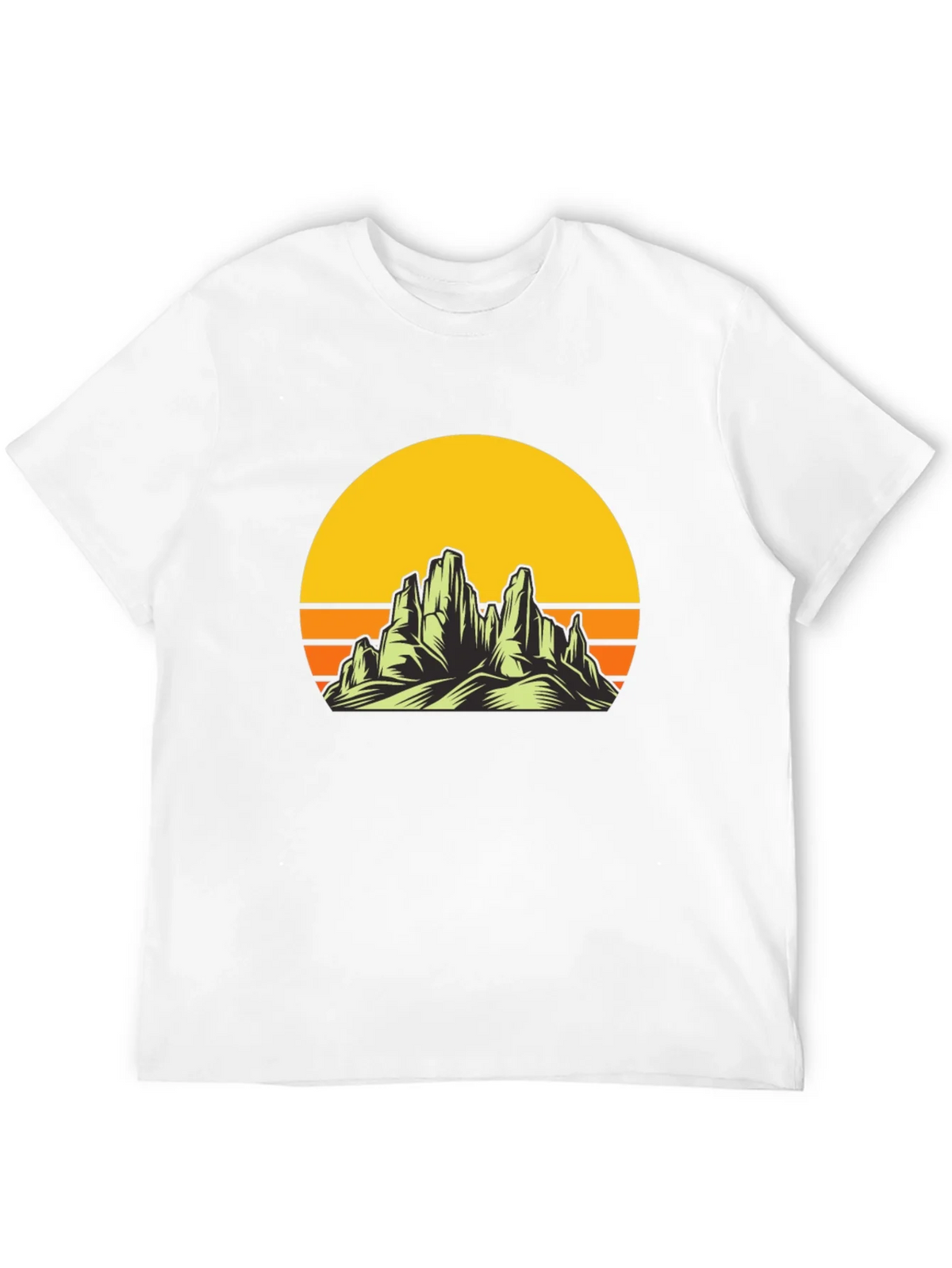Sunset Mountain Graphic Tee - Black