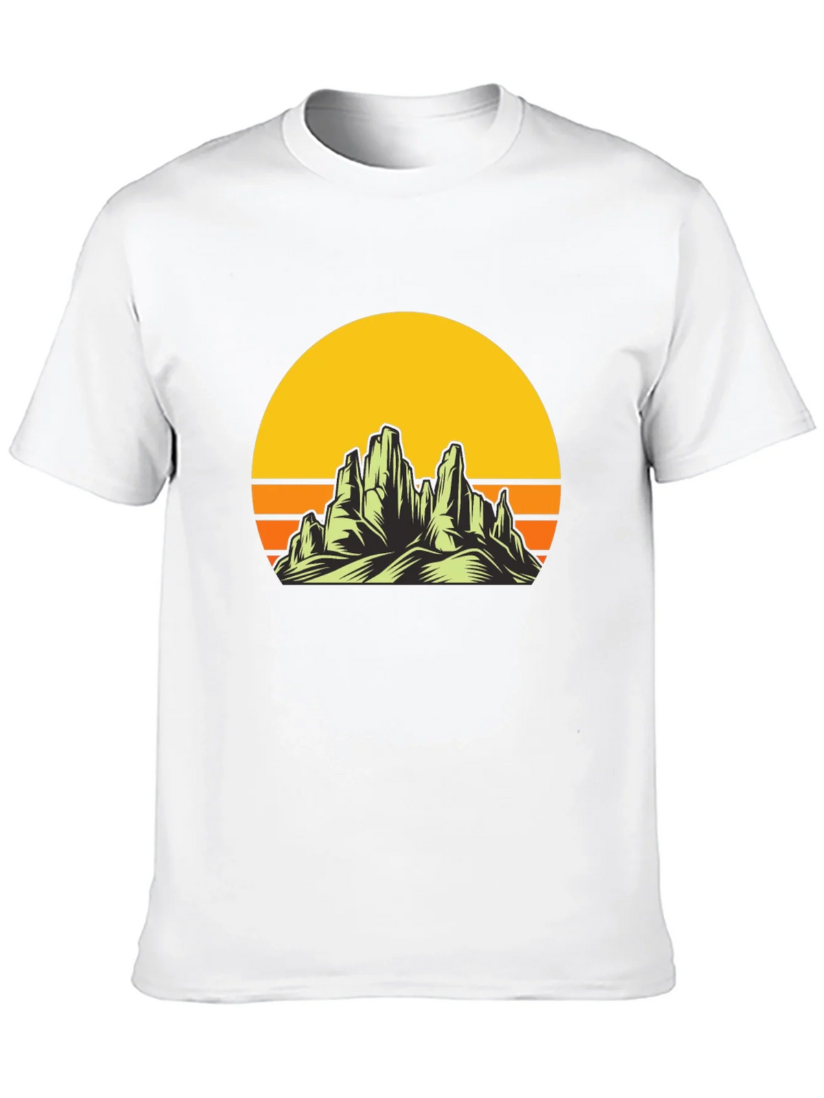Sunset Mountain Graphic Tee - Black