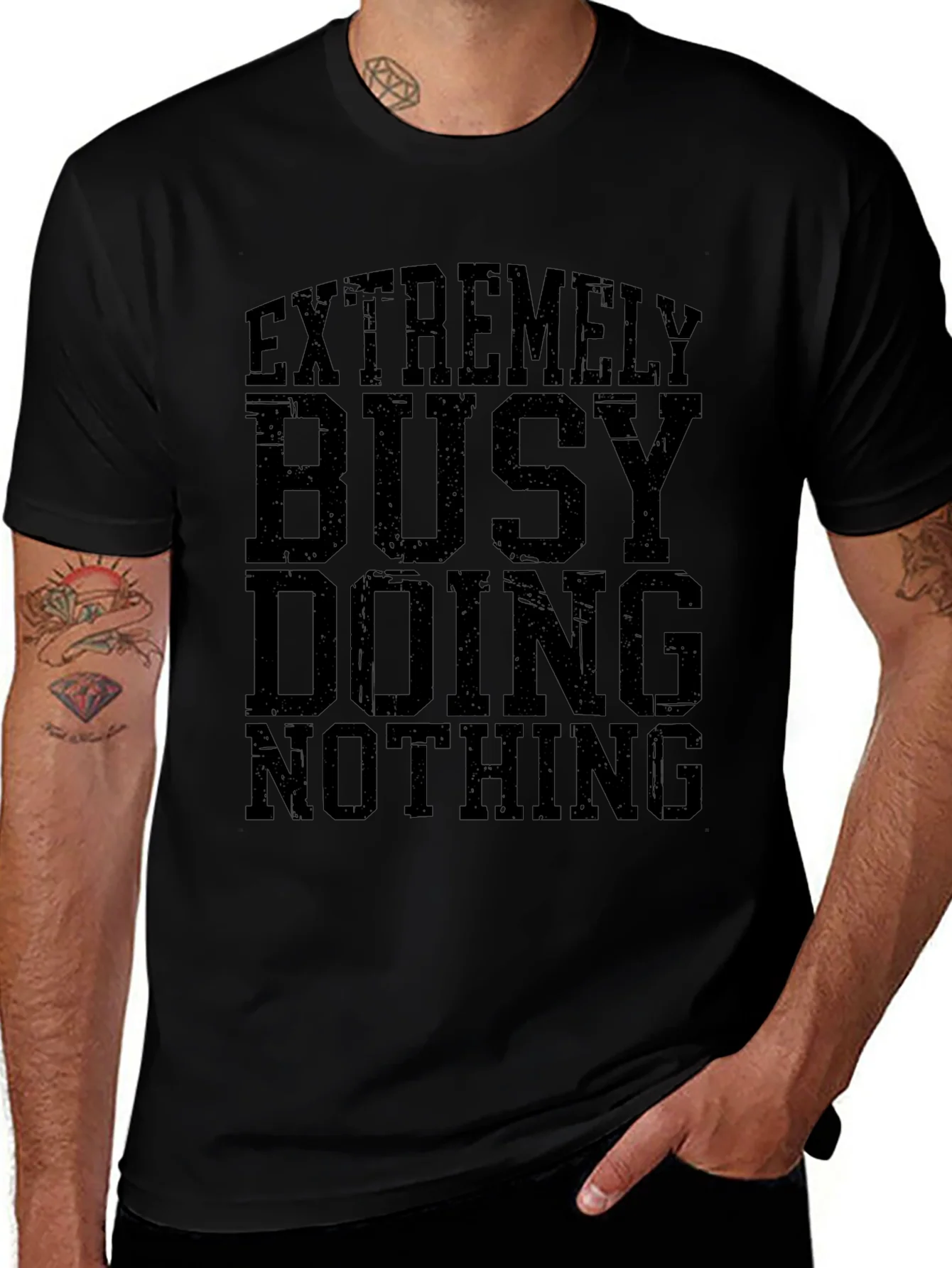 Extremely Busy Doing Nothing Graphic T-Shirt