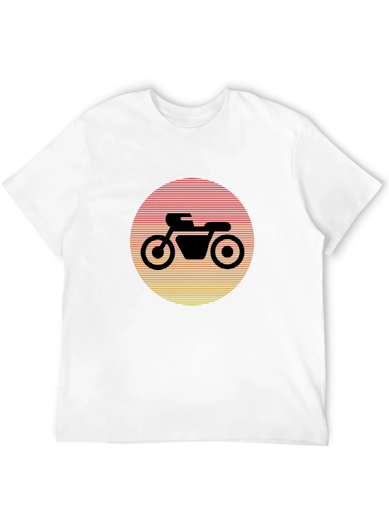 Retro Motorcycle Sunset Graphic Tee
