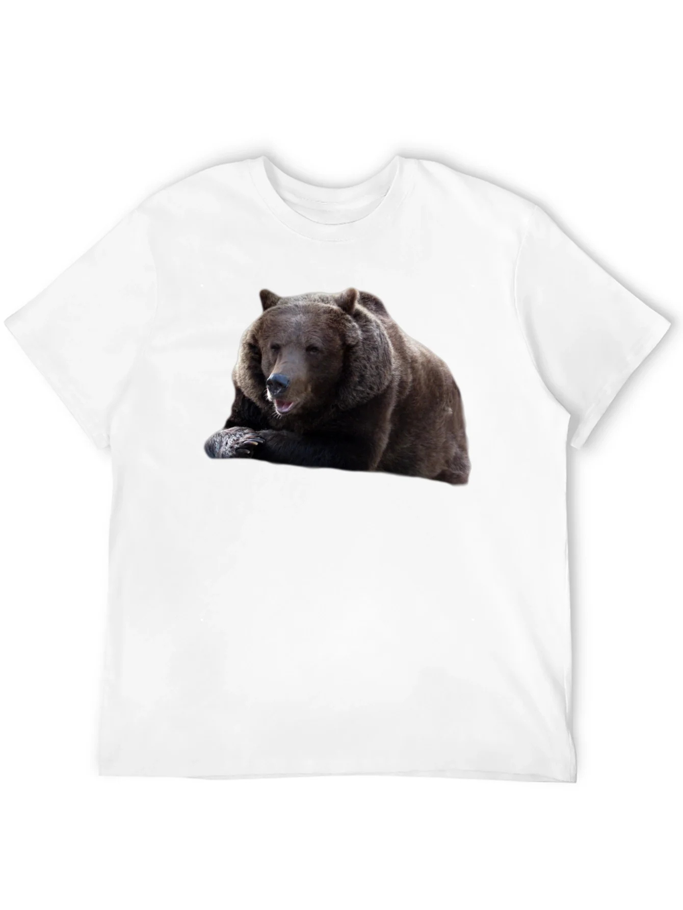 Bear Graphic Tee - Mens Black Cotton T-Shirt