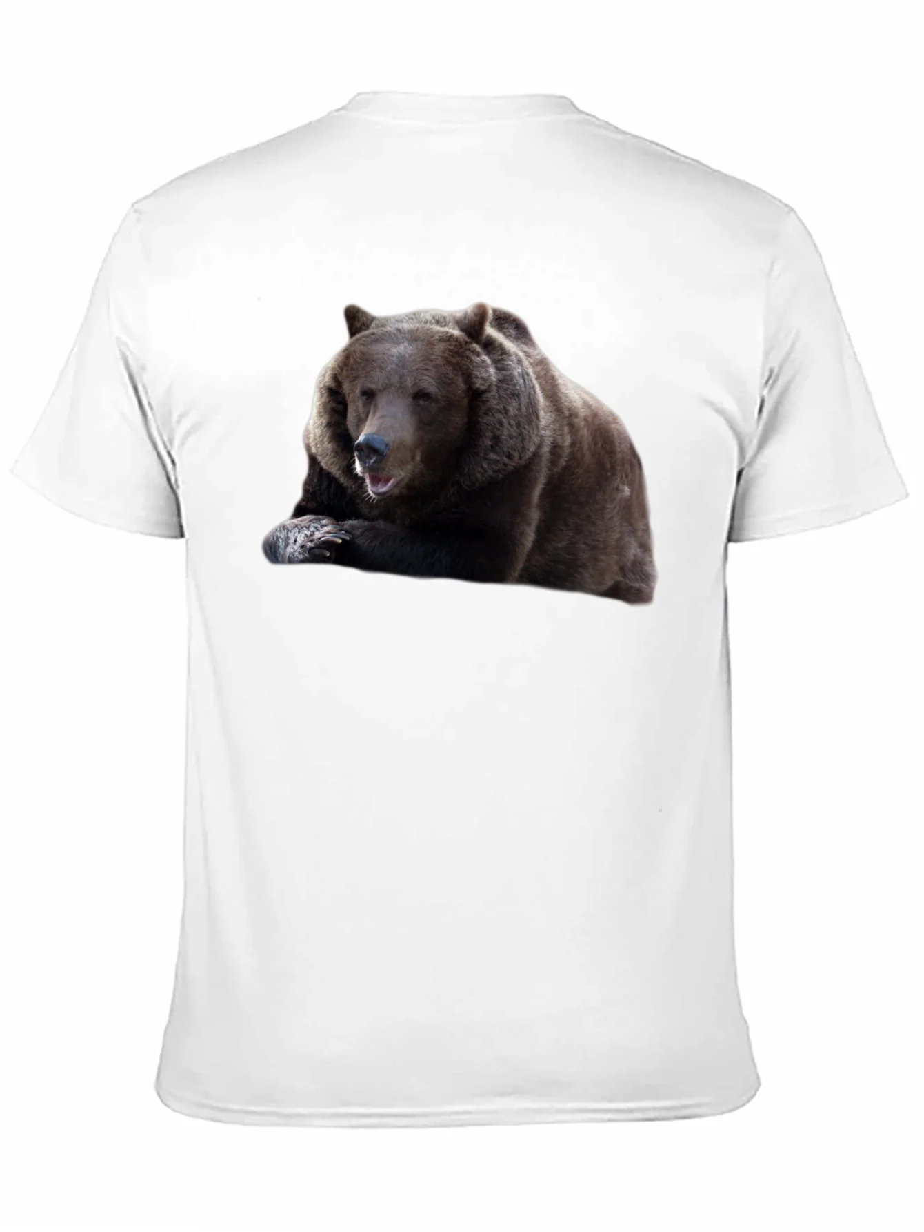 Bear Graphic Tee - Mens Black Cotton T-Shirt