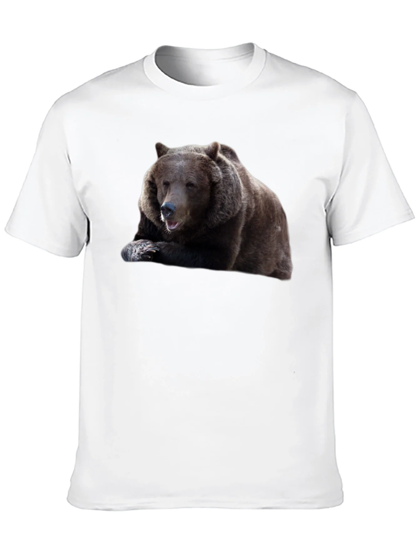 Bear Graphic Tee - Mens Black Cotton T-Shirt