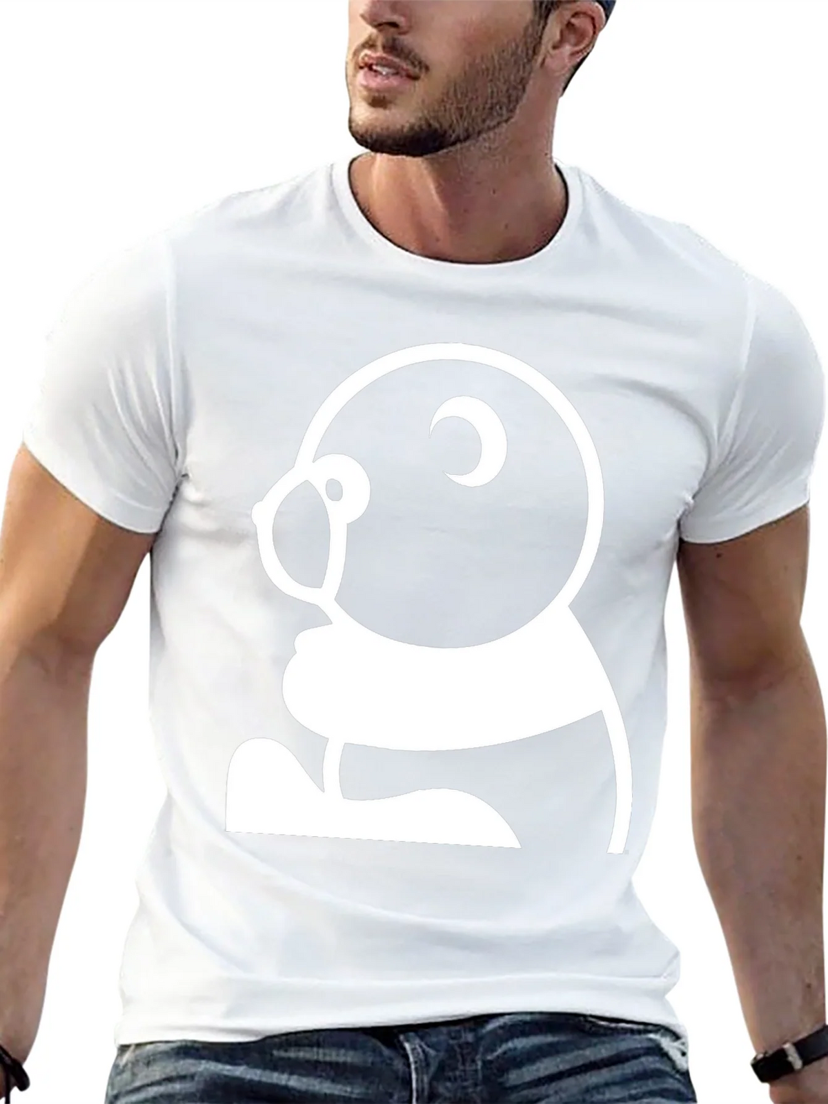 Black T-Shirt with Panda Graphic