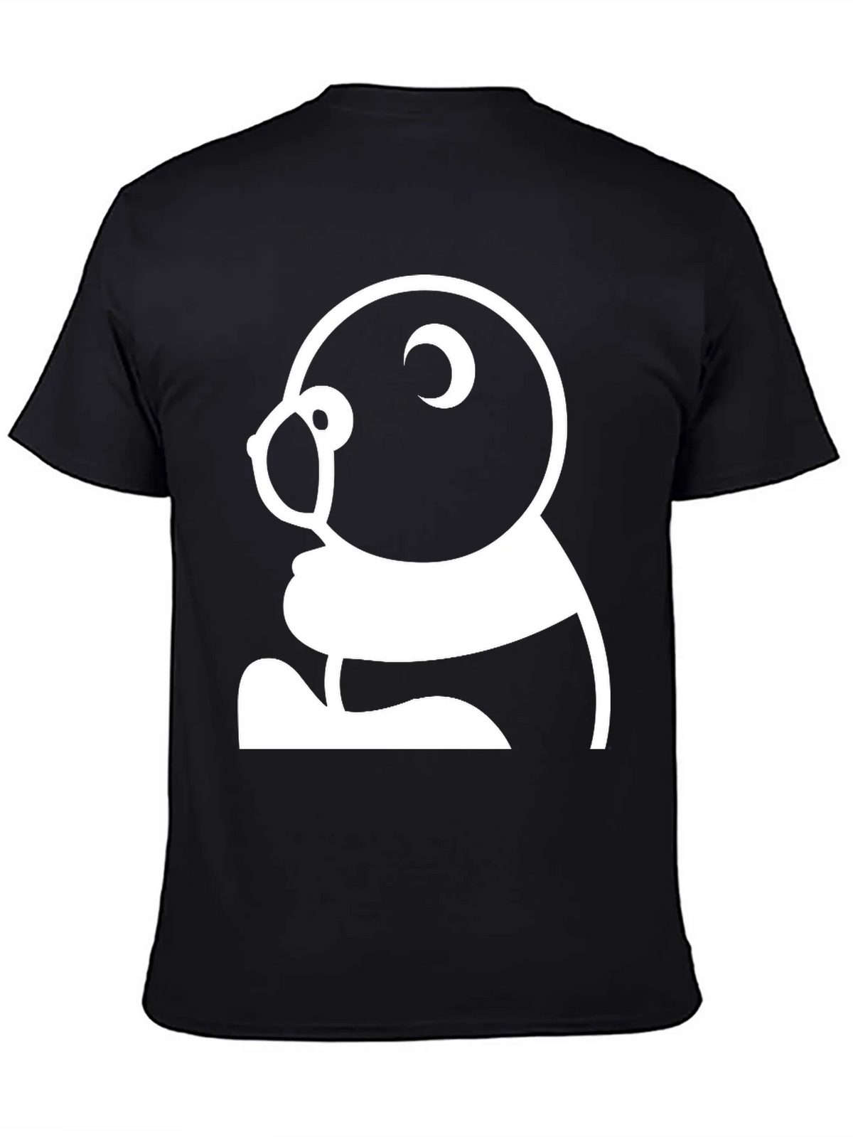 Black T-Shirt with Panda Graphic