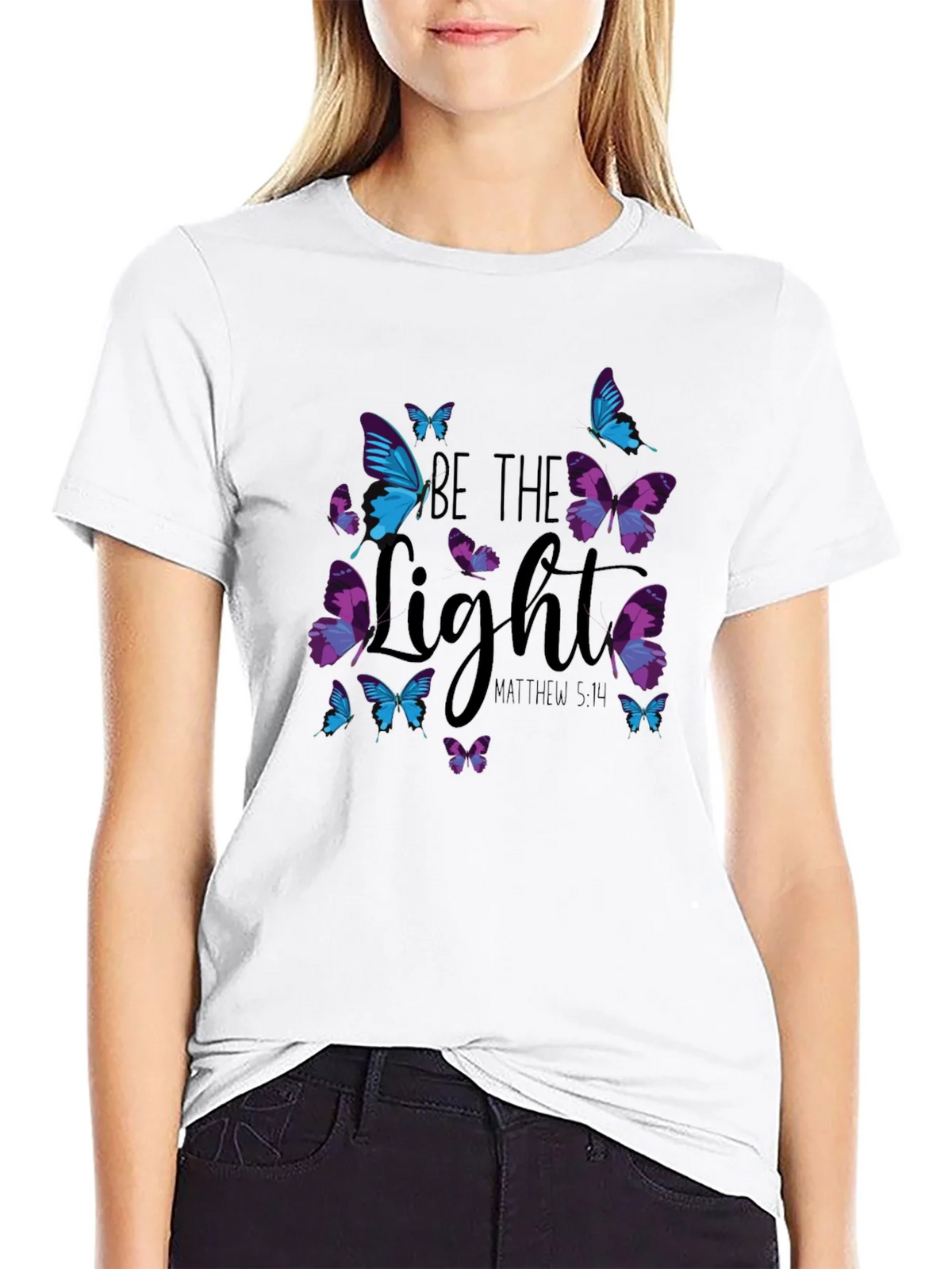 Be the Light Butterfly Graphic Tee