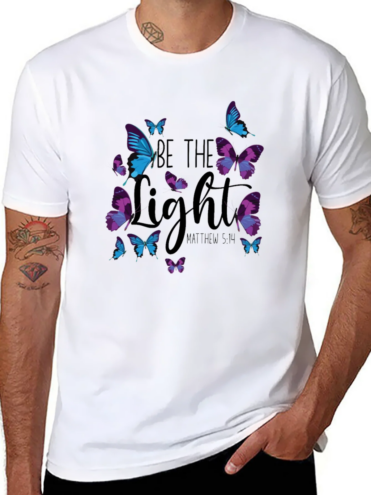 Be the Light Butterfly Graphic Tee