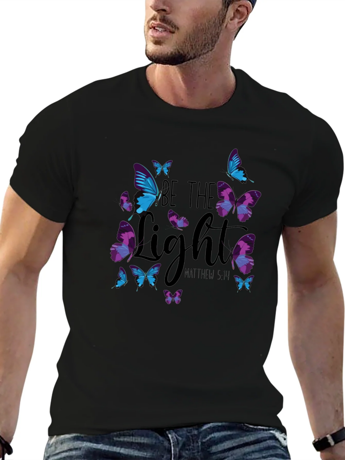 Be the Light Butterfly Graphic Tee