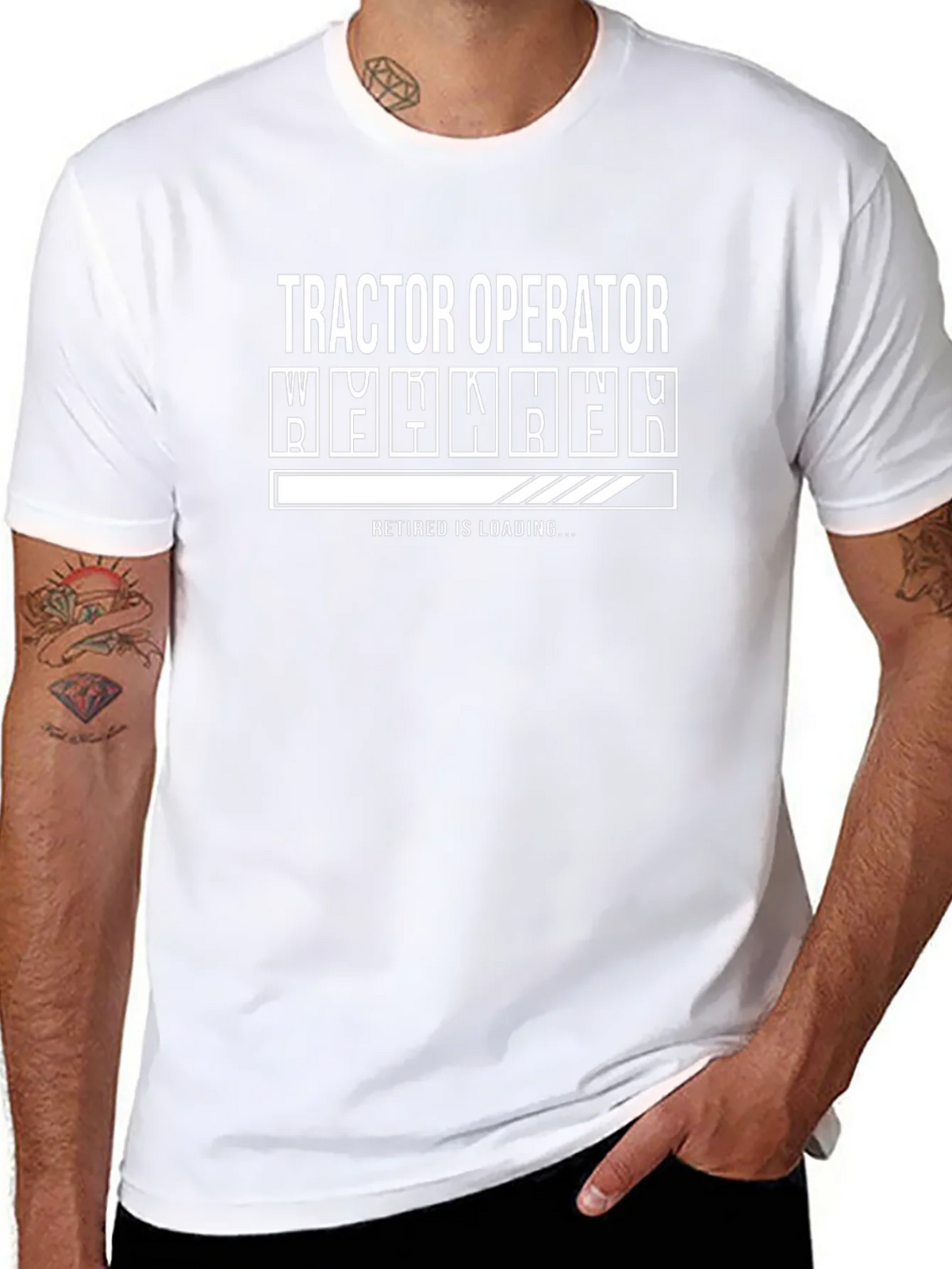 Tractor Operator Retirement Loading T-Shirt