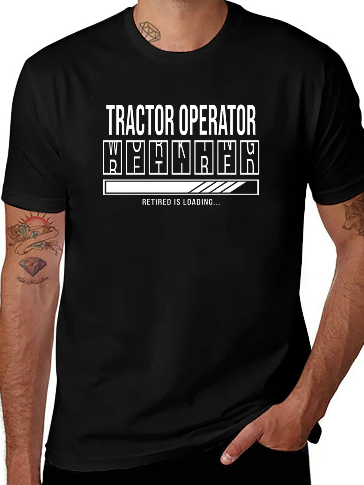 Tractor Operator Retirement Loading T-Shirt