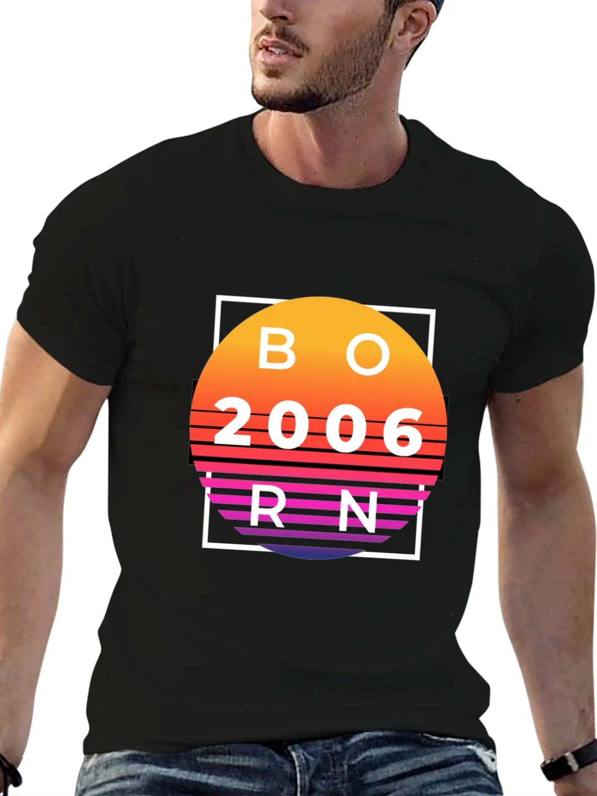 Born in 2006 Retro Sunset T-Shirt