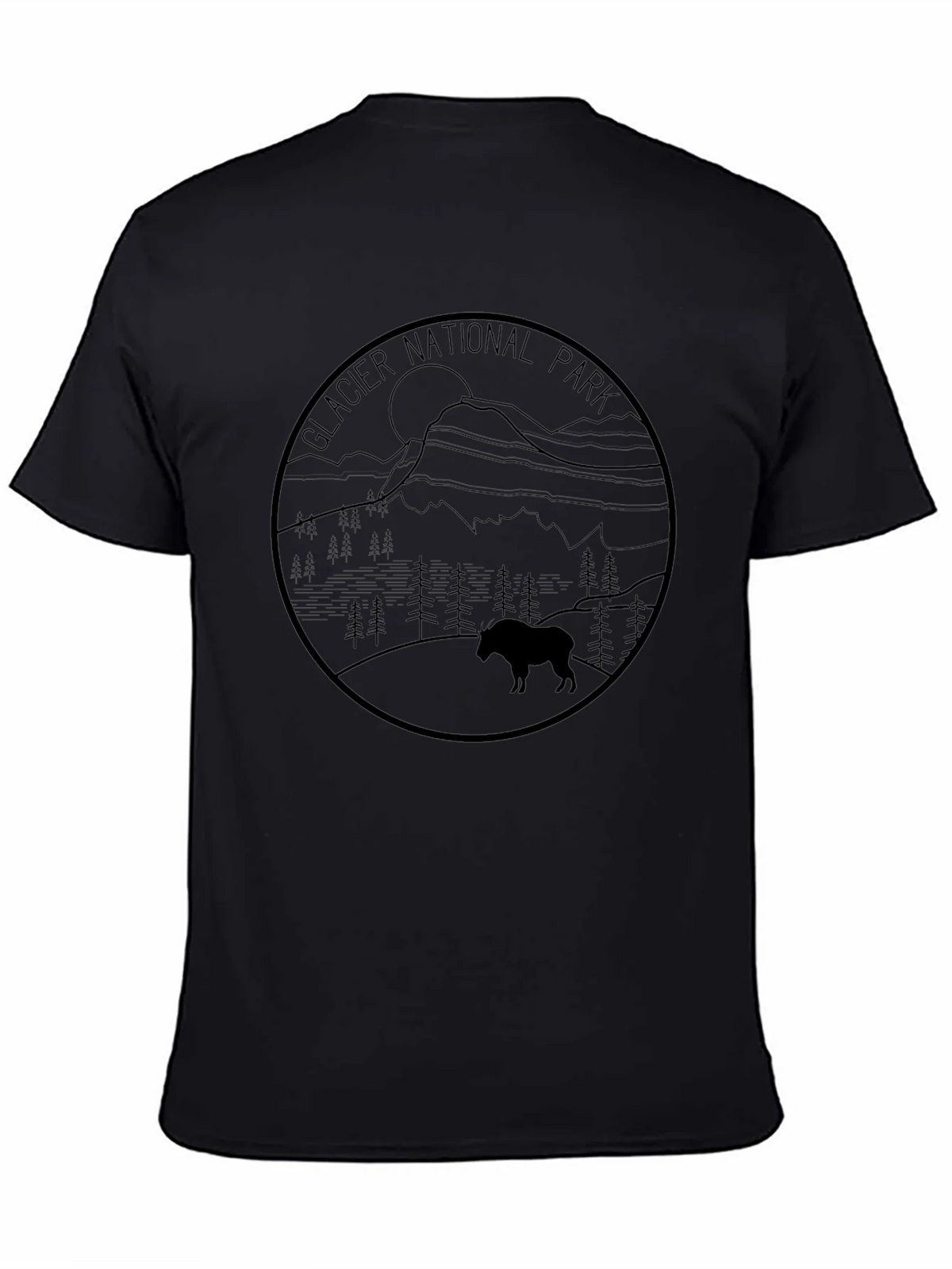 Glacier National Park T-Shirt - Mountain Goat Design