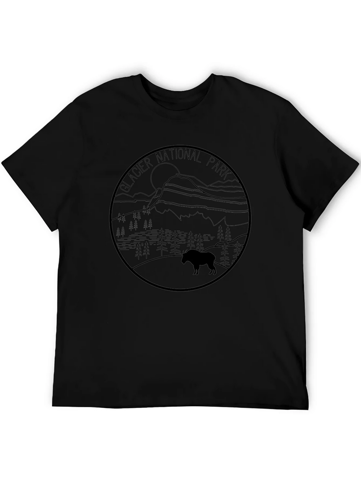 Glacier National Park T-Shirt - Mountain Goat Design