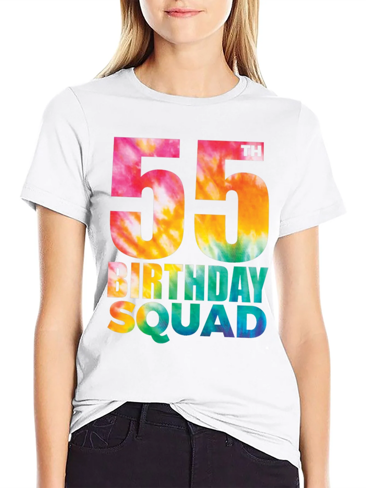 55th Birthday Squad Tie Dye T-Shirt