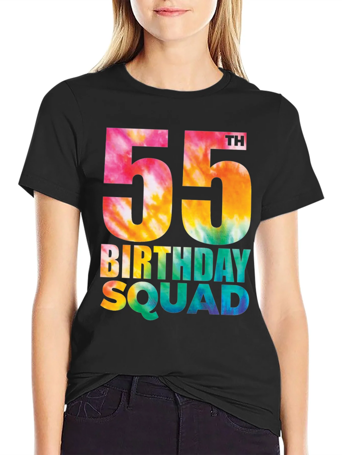 55th Birthday Squad Tie Dye T-Shirt