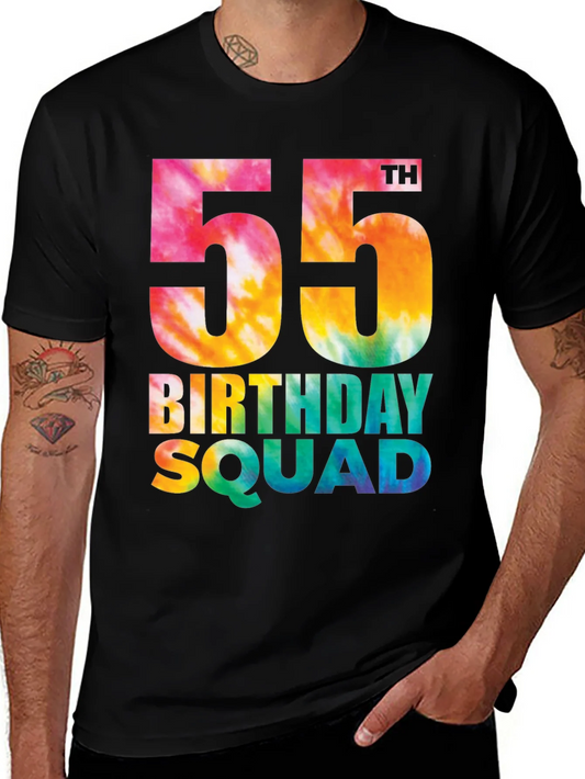 55th Birthday Squad Tie Dye T-Shirt
