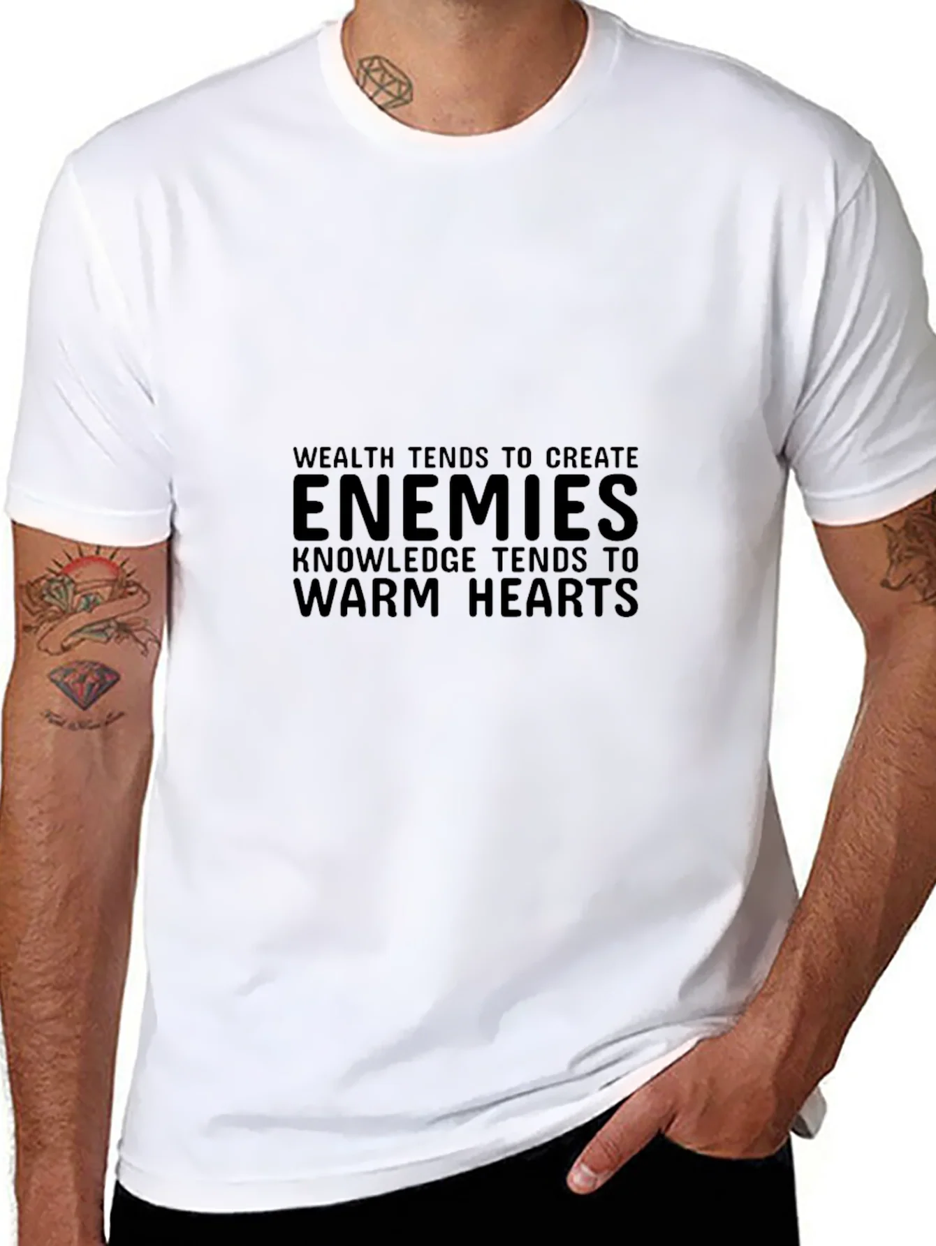 Enemies Knowledge Tee - Stylish Black T-Shirt
