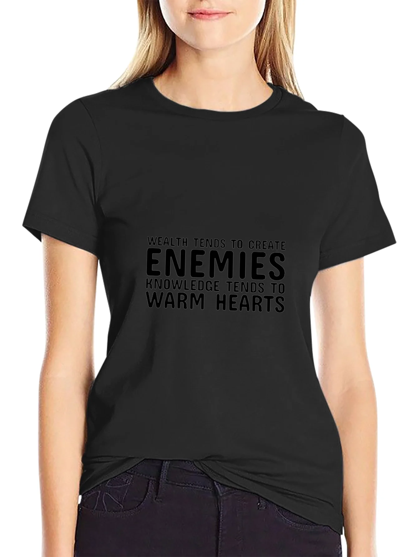 Enemies Knowledge Tee - Stylish Black T-Shirt