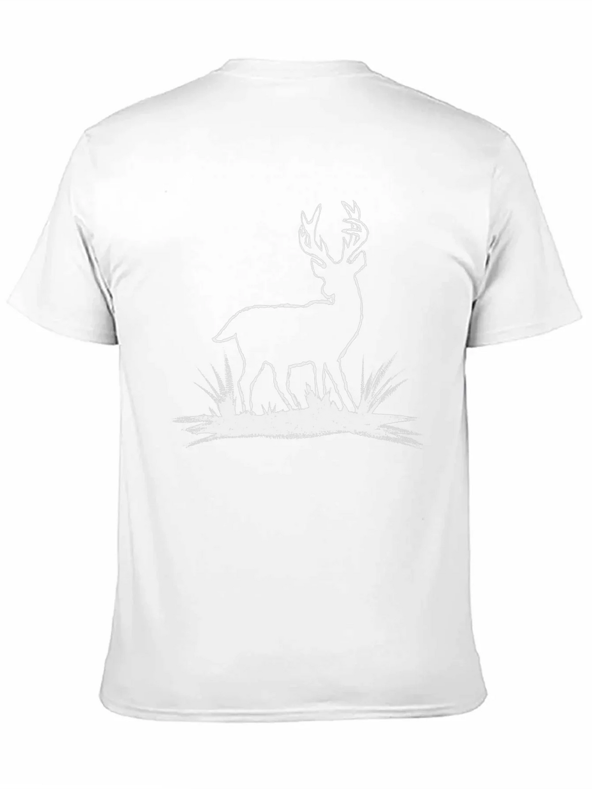 Deer Graphic Tee - Black Cotton T-Shirt