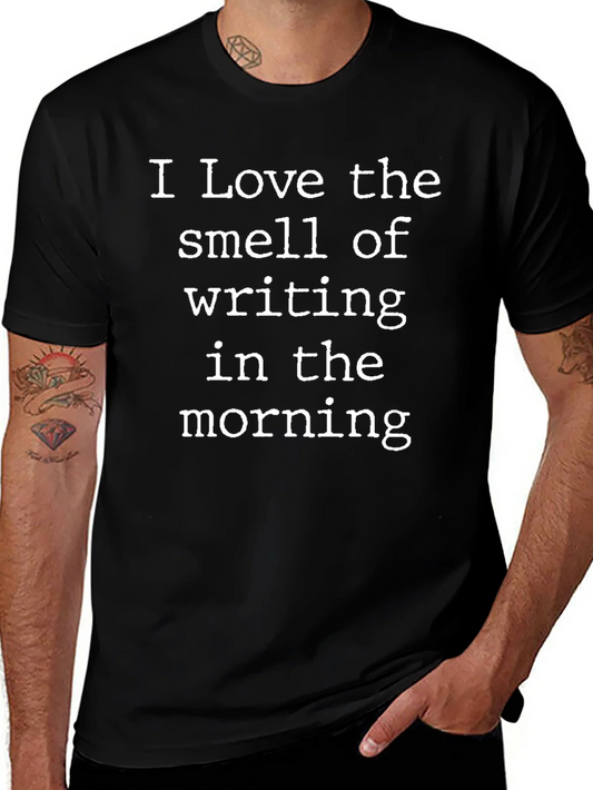Writing Smell Morning Black Tee