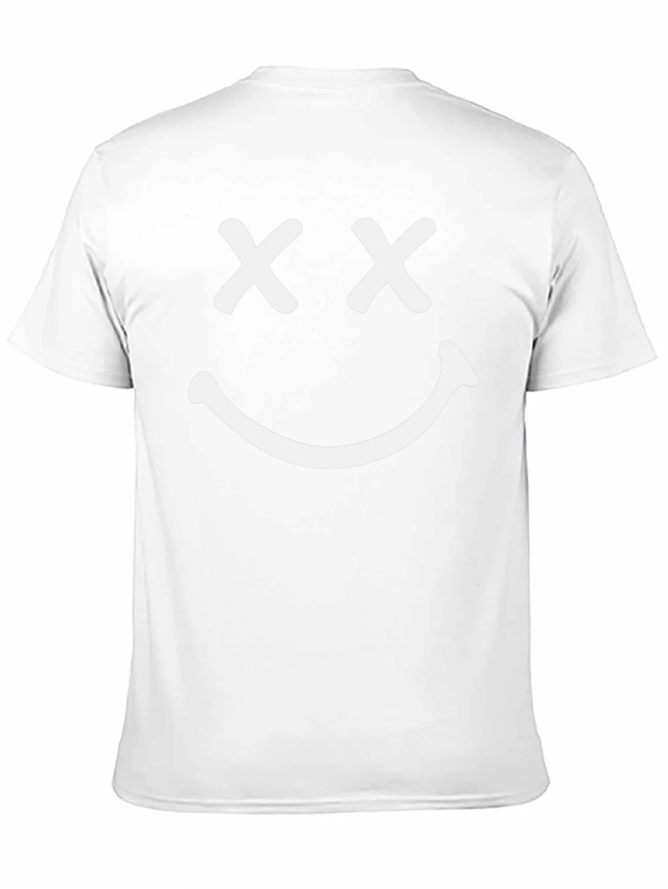 Smiley Face Graphic T-Shirt - Casual Black Tee