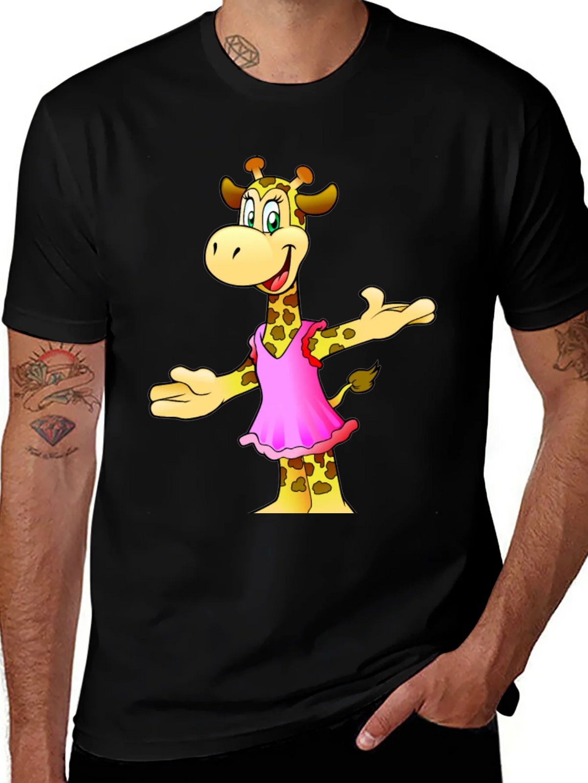 Cartoon Giraffe T-Shirt