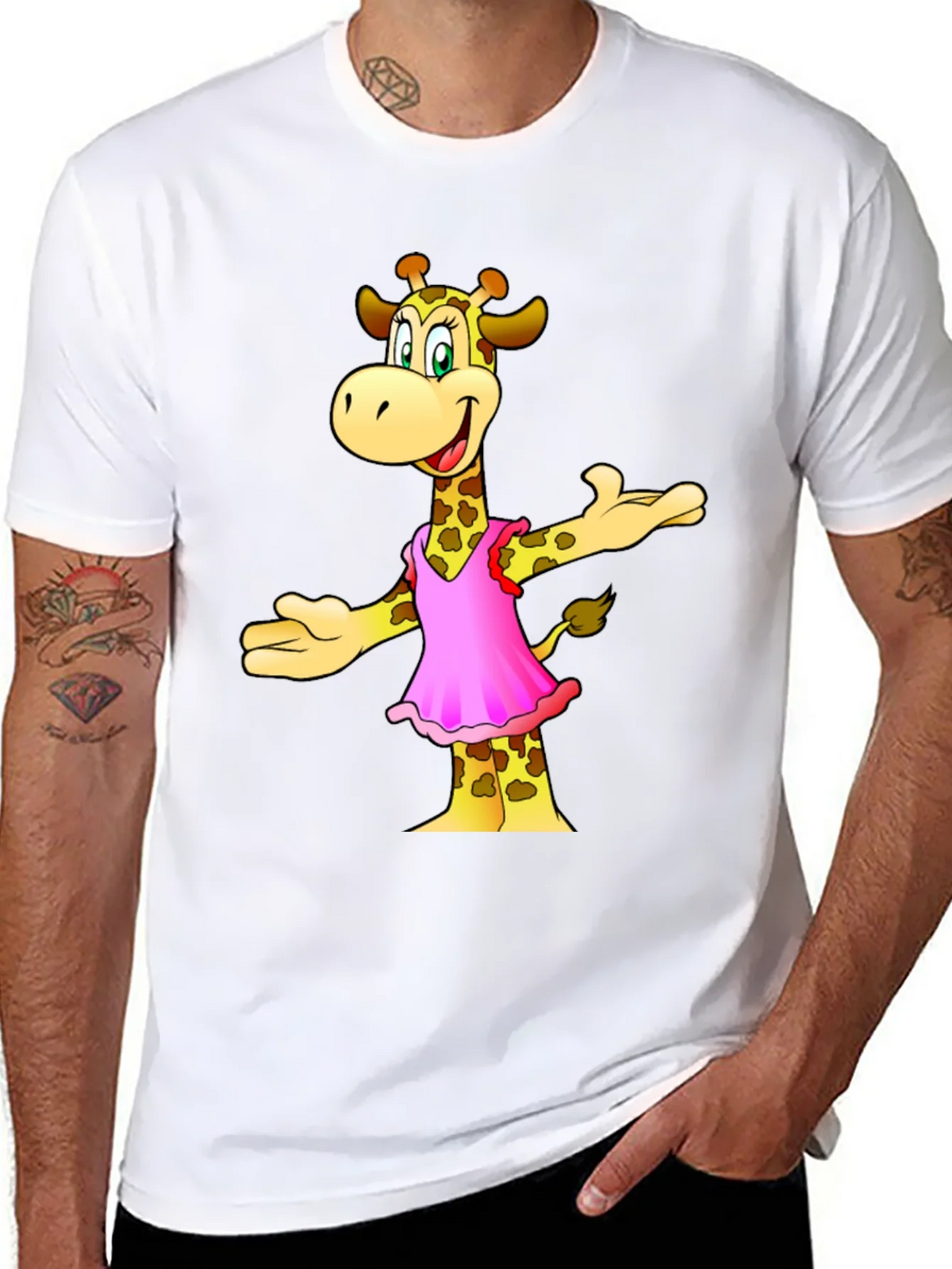 Cartoon Giraffe T-Shirt